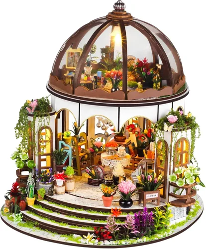 Miniatura 8 de Kisoy Romántica y linda casa de muñecas en miniatura, kit de casa de bricolaje, habitación creativa, regalo perfecto para amigos, amantes y Diario