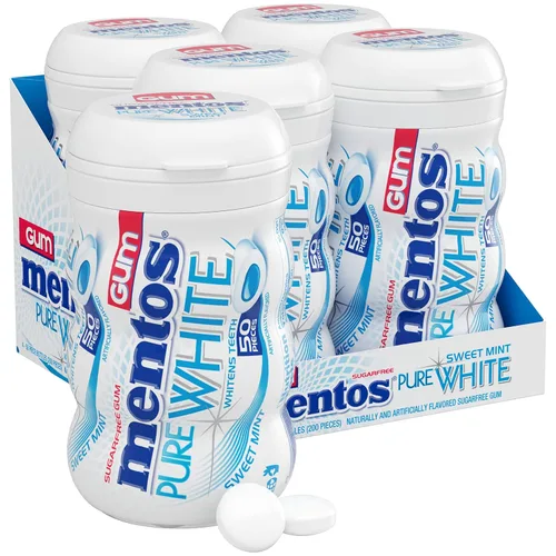Miniatura 9 de Mentos Pure Fresh - Goma de mascar sin azúcar con xilitol, dulces de Pascua a granel, sabor Watermelon, 200 unidades (paquete de 4)