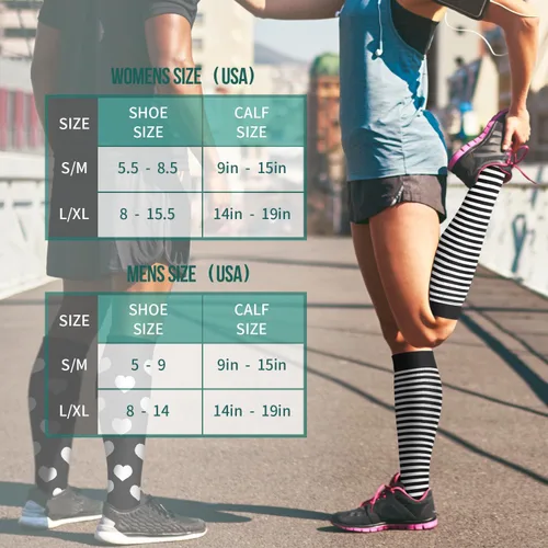 Miniatura 130 de Paquete de 3 pares de calcetines de compresión médica para mejorar la circulación de mujeres y hombres, para correr, hacer deporte y amamantar