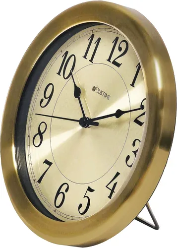Miniatura 2 de JUSTIME Reloj de pared resistente al agua de 8.5 pulgadas para baño, cocina, barco, caravana, silencioso, sin tictac, funciona con pilas, montaje