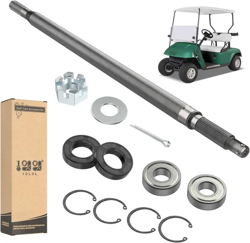 10L0L 20377G11 Eje trasero del lado del conductor del carrito de golf con kit de sello de cojinete para EZGO TXT/Medalist Electric1994-2013,