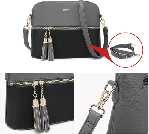 Miniatura 6 de Juego de 3 bolsas de mano para mujeres bolsa tipo tote para llevar colgada del hombro, bolso satchel y bolso hobo