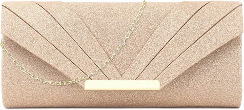 Gabrine Bolso de noche para mujer, bolso de mano con lentejuelas brillantes, material de tela para boda, fiesta de graduación