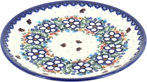 Miniatura 16 de Platos de postre amarillos Alyssa de cerámica polaca de Blue Rose - Diámetro de 7.5" - Hermoso plato para pastel, aperitivos o bocadillos