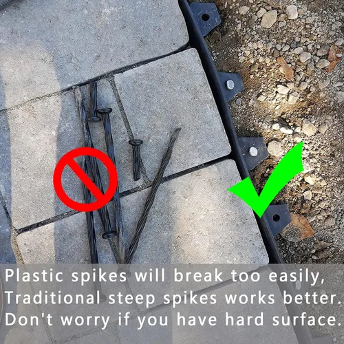 Miniatura 4 de Estacas de jardín galvanizadas de 12 pulgadas, estacas de anclaje de metal para bordes de paisaje, estaca de anclaje de paisaje para césped