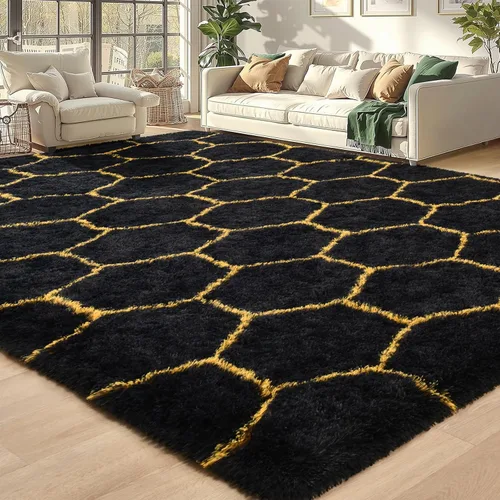 Miniatura 136 de Merelax Alfombra Moderna Suave y Esponjosa Shaggy para Dormitorio Sala de Estar Decoración de Sillas Pequeñas Alfombras Tapetes para Pies Piso, Verde