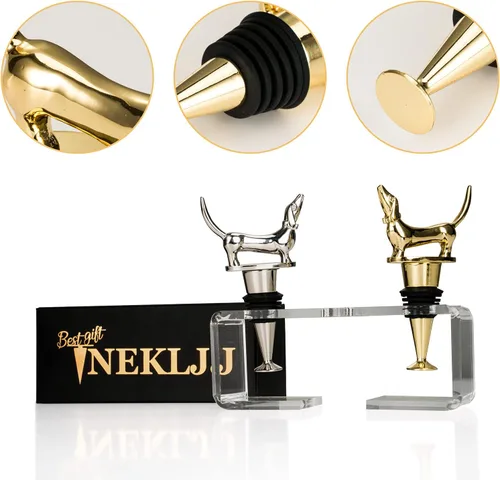 Miniatura 2 de Tapón decorativo para botella de vino de perro salchicha, tapón de vino para regalo, bonito tapón de vino, accesorios únicos para vino