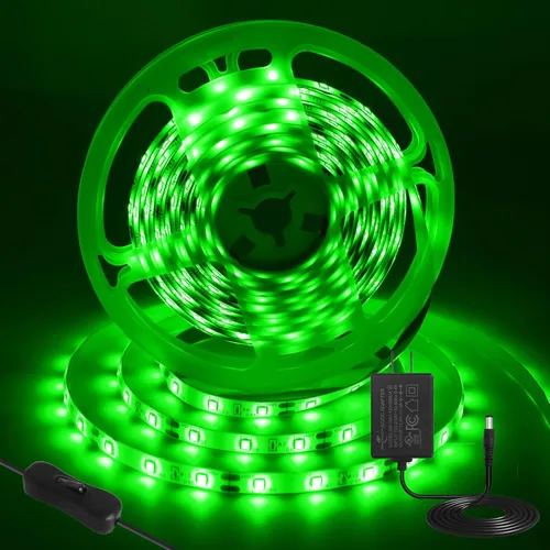 Miniatura 21 de Resistente al agua IP65, tira de luz LED flexible impermeable de 12 V, tiras de luz LED cortables de 16.4 pies, 300 unidades de cadena de Blanco