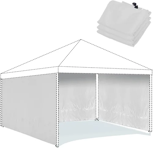 REDCAMP Toldo instantáneo de 10 x 6.2 pies para toldo desplegable de 10 x 10 pies, paquete de 3 parasoles solares, color blanco