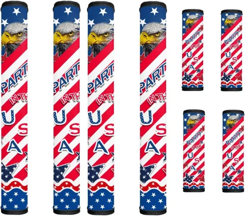 Miniatura 17 de America250 - Juego de 8 fundas antideslizantes para manijas de puerta de refrigerador, 4 de julio de 2026, protectores para nevera, horno, mantener