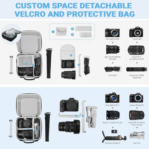Miniatura 4 de Funda para cámara compatible con Canon EOS Rebel T7/R50/R6 Mark II/R100/R50 V/T6/R8/R10/R5 Mark II/RP/R7/5D Mark IV/SL3/R5/T100 DSLR Cámara SLR