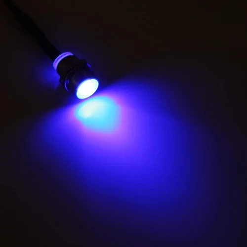 Miniatura 3 de Keenso 12V 0.315 in LED Advertencia Luz Indicadora Lámpara Coche Van Barco Indicador Luz Dash Bombillas Direccional Lámpara (azul)