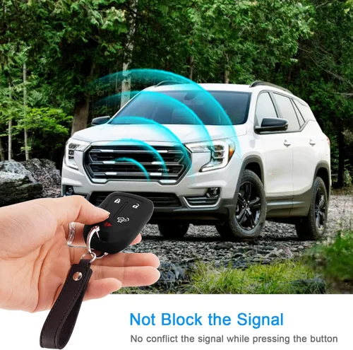 Miniatura 3 de Funda de Silicona para Llavero Compatible con Chevy GMC 5 Botones 2023 2022-2019 Chevy Silverado Tahoe Suburban GMC Sierra Acadia Terrain Protector