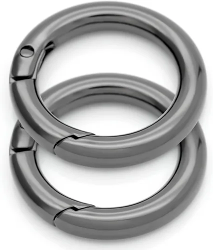 Miniatura 10 de CRAFTMEMORE 2 unids 1 1/2 pulgadas O Rings Snap Clip Spring Opening O-Ring Mosquetón Llavero Cierre redondo Hebilla Monedero Hardware SCOS (dorado)