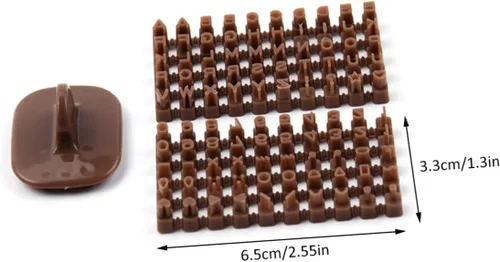 Miniatura 3 de EXCEART 2 juegos de plantillas de letras para decoración de mano, mini manualidades, mini galletas, sellos de letras, sellos de polímero, sellos