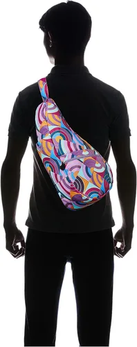 Miniatura 6 de AmeriBag Pequeña bolsa de espalda saludable con impresiones y patrones, Laberinto de arco iris