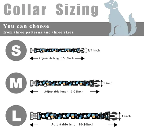 Miniatura 5 de Collares de perro para perros pequeños, collar de perro con etiqueta de nombre de código QR, material de poliéster suave, collar ajustable