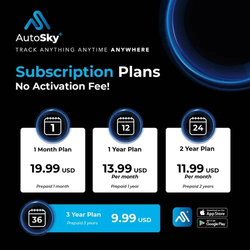 Miniatura 6 de AutoSky Rastreador GPS para vehículos, OBDII, 4G LTE, Modelo - AVT-210, Ubicación del vehículo, historial de viaje, alertas de conducción, GeoFence