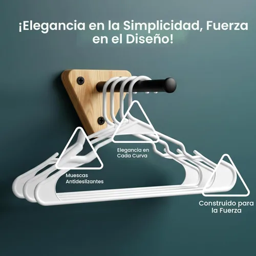 Miniatura 6 de Utopia Home - Perchas de Plástico Paquete de 50 - Percha para Ropa que Ahorra Espacio - Organizadores de Armario y Almacenamiento Duraderos y Blanco
