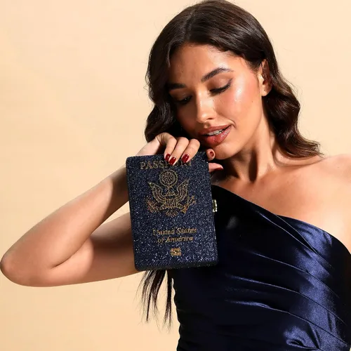 Miniatura 4 de Boutique De FGG Mini monederos retro de cristal para mujer, bolso de noche de lujo con diamantes de imitación, bolso de mano formal para fiesta