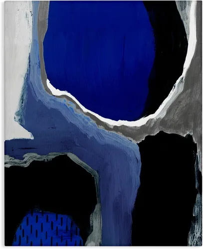 Miniatura 7 de Stupell Industries Diseño abstracto masculino azul cobalto, gris y negro, diseñado por Studio W Art, 10x15, placa de pared