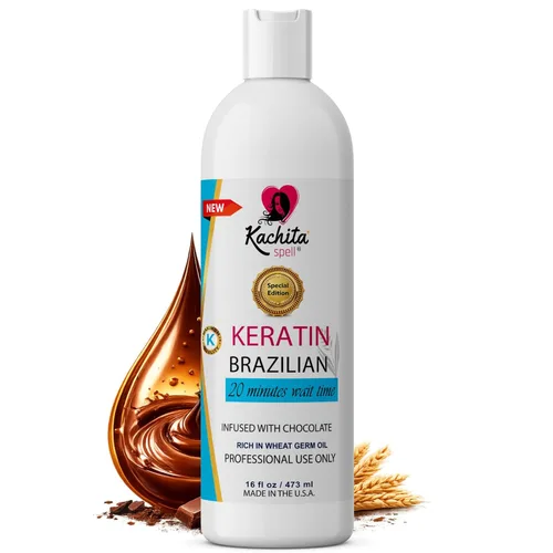 New Brazilian Keratin Chocolate Treatment Kachita Spell 16 fl oz 16.0 fl oz - Alisado del cabello fabricado en Estados Unidos -