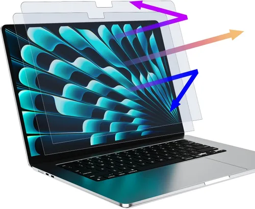 Miniatura 8 de Mamol Paquete de 2 protectores de pantalla anti luz azul para MacBook Air de 13 pulgadas (2018-2021, M1) / Macbook Pro de 13 pulgadas