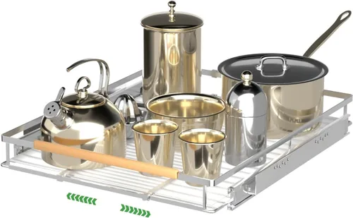 Miniatura 12 de Estantes extraíbles ajustables para gabinete de cocina, cajones extraíbles expandibles para gabinetes, organizador de gabinete extraíble cajones 1