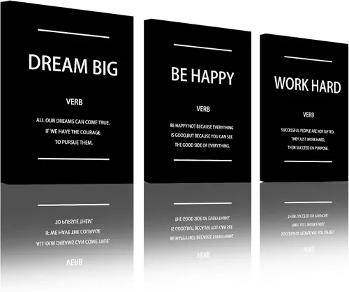 Miniatura 11 de Arte de pared motivacional para oficina, lienzo inspirador, arte de pared, póster de ajetreo, impresión de cita de empresario, pintura de pared, 3