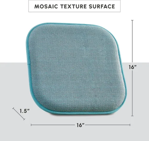 Miniatura 3 de Elegant Comfort Fundas de cojín para silla con lazos y parte trasera de goma antideslizante, espuma viscoelástica gruesa, almohadilla de cojín