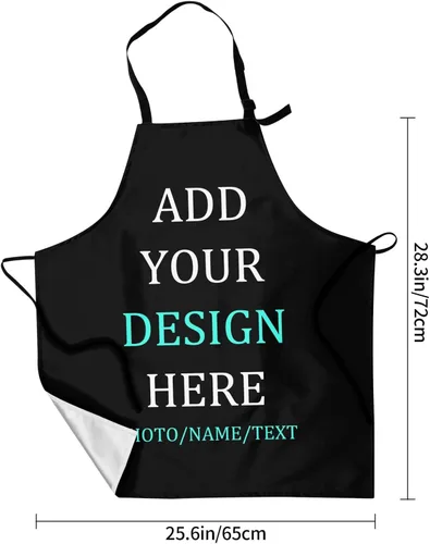 Miniatura 5 de Delantal personalizado para mujer, con nombre, texto, logotipo, foto, chef, delantales de cocina, impermeables, ajustables, con lazo, gran regalo