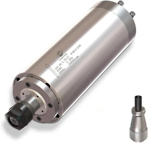 Motor refrigerado por agua del eje del CNC 220V 2.2KW 24000RPM 400hz Φ80mm ER20 para la máquina de grabado