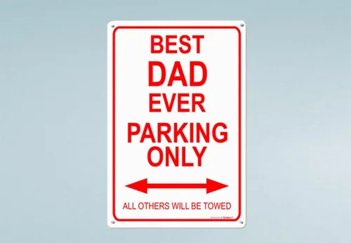 Miniatura 3 de Letrero decorativo de metal con texto en inglés «Best Dad Ever» («Best Dad Ever»)