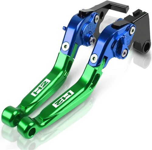Miniatura 14 de for Kawasaki H2 H2R 2015 2016 Motorcycle Brake Clutch Levers Adjustable Folding Extendable CNC Accessories with Logo Lever (Color : 1)