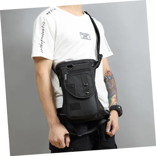 Miniatura 2 de Bolsa de pecho para hombre, bolsa de pierna para hombre, riñonera de moda, bolsa de pierna portátil, paquete de cintura multifuncional, bolso