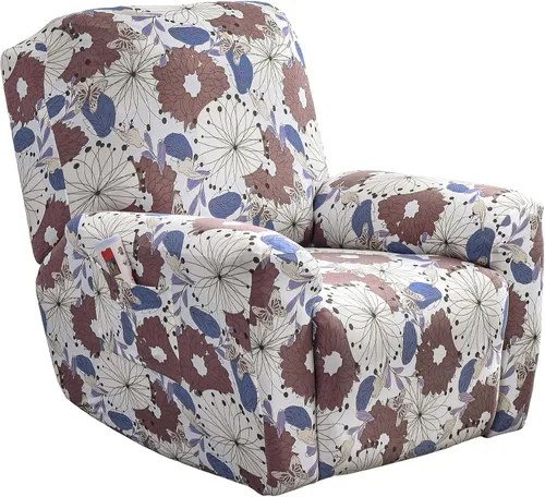 Miniatura 10 de Fundas elásticas para sillas reclinables, 4 piezas, estampado Lazyboy, funda de elastano suave para silla reclinable, protector de muebles