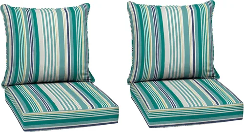 Miniatura 44 de Arden Outdoor Deep Seat Cushion Set, 24 x 24 pulgadas, Cojín para exteriores resistente al clima, a la lluvia y a la decoloración para silla, sofá