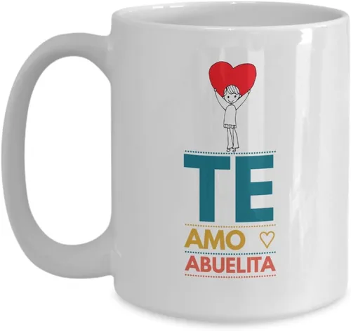 Miniatura 3 de Regalo para abuela Taza de Cafe para abuelita Perfecto regalo para tu nana, abuela y tatas Vaso con afirmaciones positivas, personalizadas