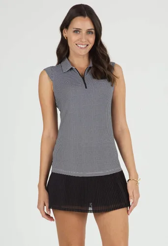 Miniatura 8 de IBKUL Athleisure Wear - Polo sin mangas con protección solar UPF50+ Icefil Cooling Tech Mini Check - 14754