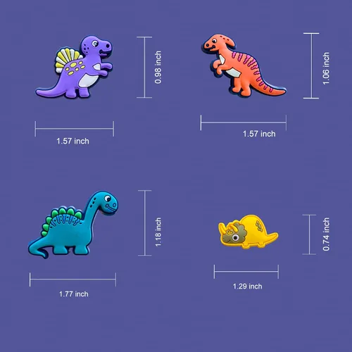 Miniatura 5 de 30 45 dijes de dinosaurio para zapatos, sandalias y pulseras, dijes de dinosaurio para niños, hombres, niños y adultos, recuerdos de fiesta