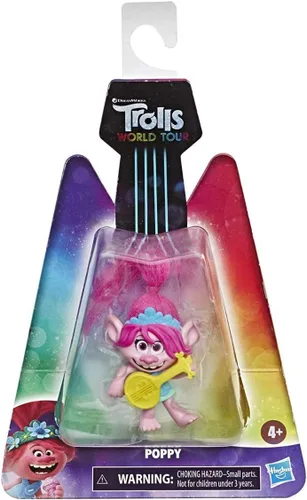 DreamWorks Trolls World Tour Poppy, muñeca coleccionable con accesorio de ukelele, figura de juguete inspirada en la película Trolls World Tour (n/a)