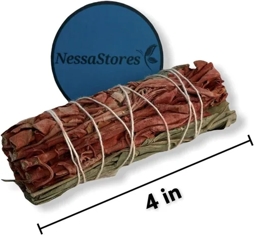 Miniatura 2 de NESSASTORES - Paquete de salvia blanca + sangre de dragón + incienso de eucalipto para manchas de 4 pulgadas #JC-187 (1 unidad)