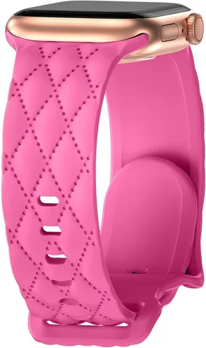 Miniatura 21 de Correa de silicona para Apple Watch para mujer de 1.575 in 1.496 in 1.614 in 1.732 in 1.811 in 1.772 in 1.654 in, correa deportiva de repuesto