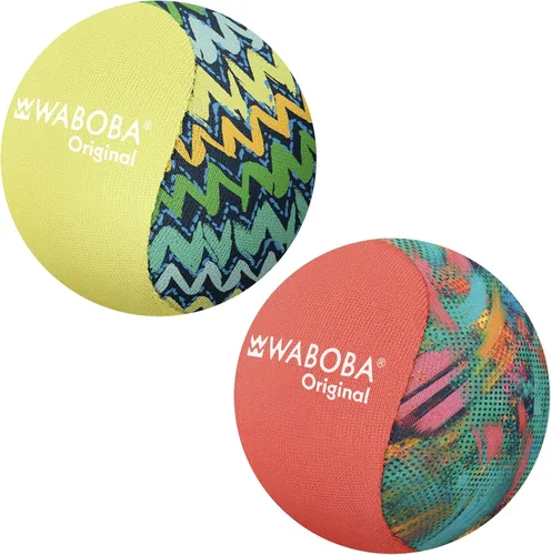 Waboba Paquete de 2 pelotas de salto de agua para juegos de piscina y playa, pelota de rebote de agua, regalo para niños y adolescentes, abstracto