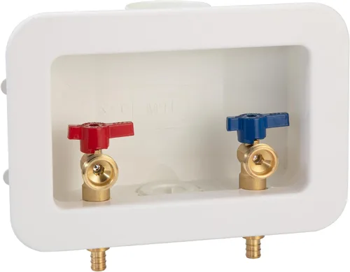 [1 unidad] Lingmfg Caja de salida para lavadora PEX-B crimpado con drenaje central de 2 pulgadas, crimpado PEX-B de 1/2 pulgada, conexión mangueras
