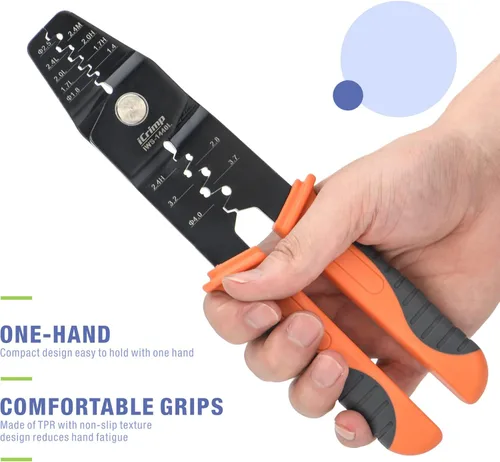 Miniatura 6 de iCrimp Crimpadora de barril abierto para clavijas JST Molex TE, AWG 28-14 sin trinquete Crimpadora de barril abierto sin trinquete para clavijas