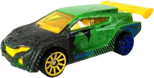 Miniatura 3 de Hot Wheels Cambiadores de color HWTF Loop Coupé ~ CFM46 - Coche verde oscuro, amarillo y azul