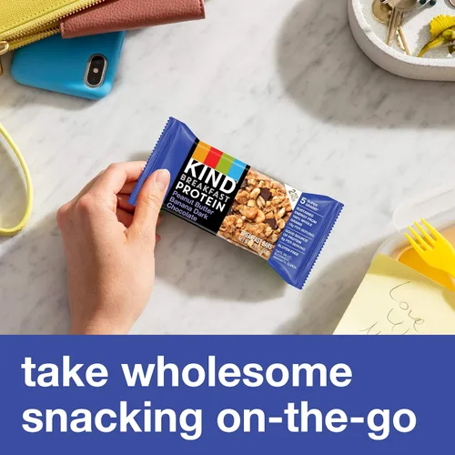 Miniatura 8 de KIND Barras de cereales para el desayuno, aperitivos sin gluten, chocolate con almendras, caja de 9.3 onzas (36 barras)