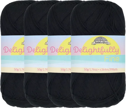 Miniatura 60 de JubileeYarn - Ovillo de hilo deliciosamente fino, 1.76 oz/madeja de rayón de bambú, color rosa polvo, 4 madejas