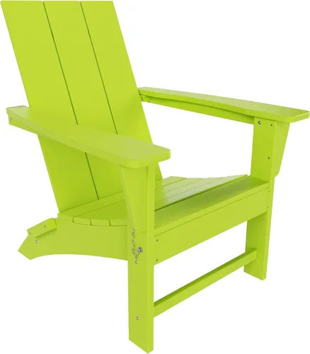 Miniatura 17 de WO Home Furniture - Silla Adirondack plegable de polietileno de alta densidad para todo tipo de clima, resistente a los rayos UV y a la Roble